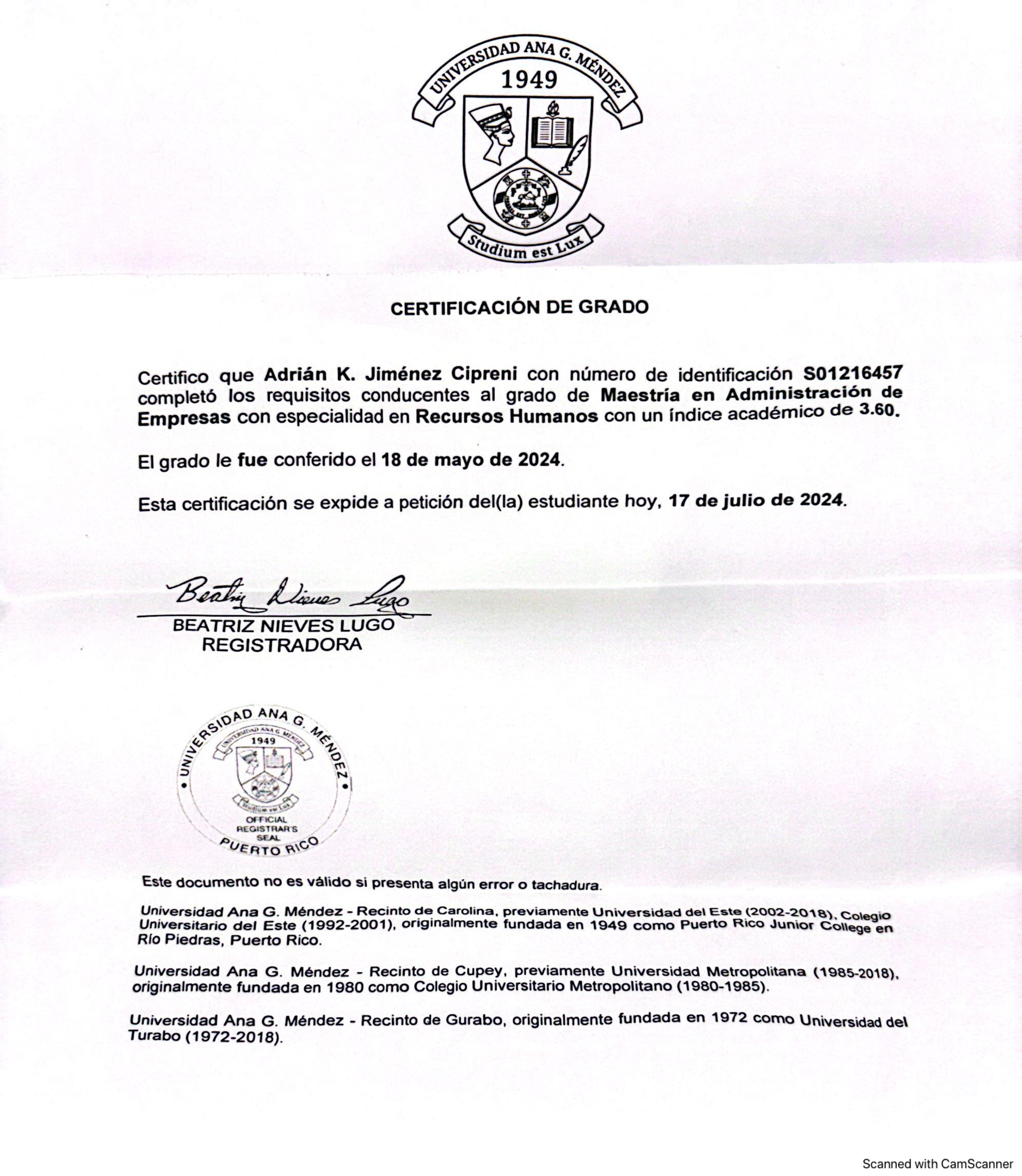 Maestría en Administración de Empresas